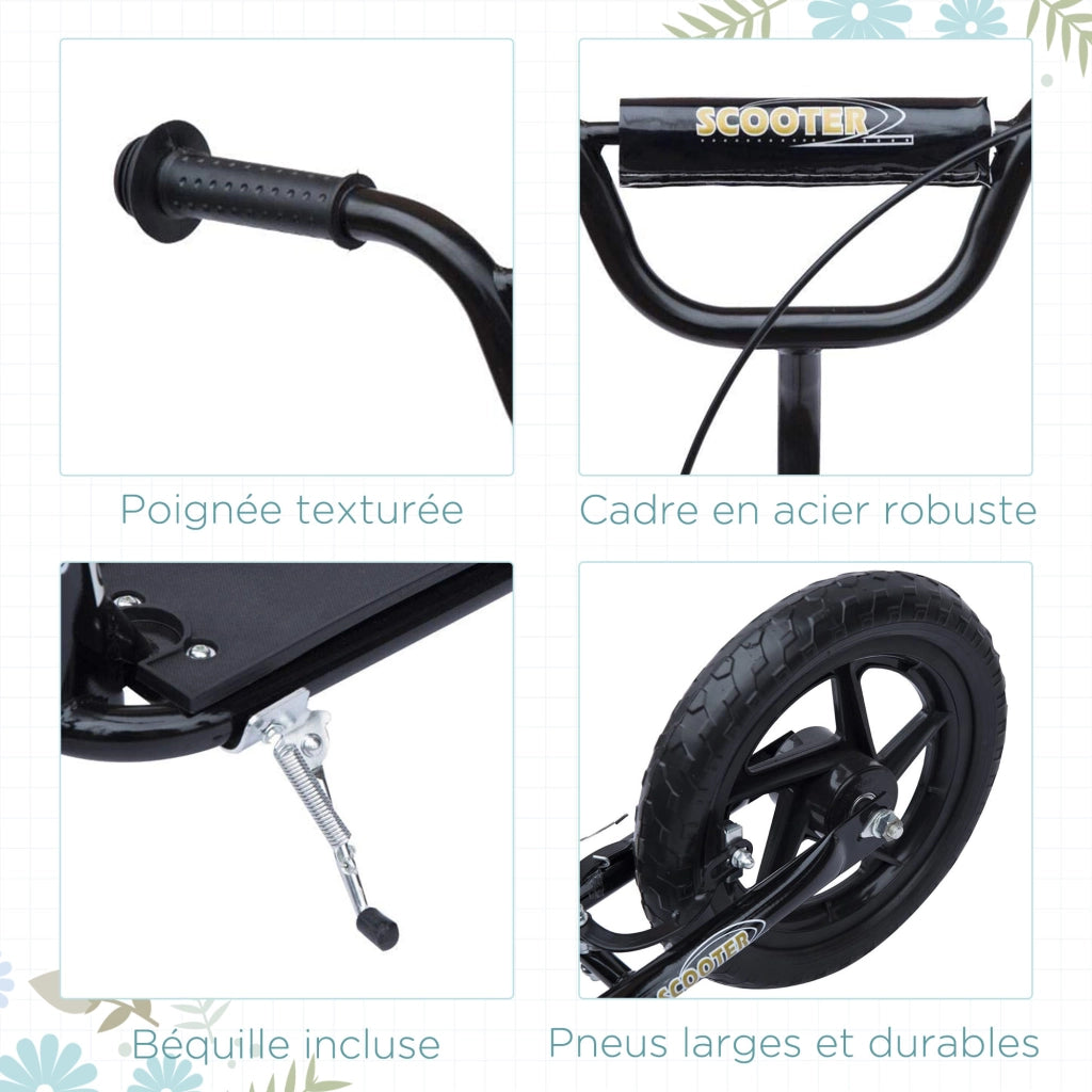 Trottinette Bambini ¨C zephmum ¨C 30 cm, Acero, Nero