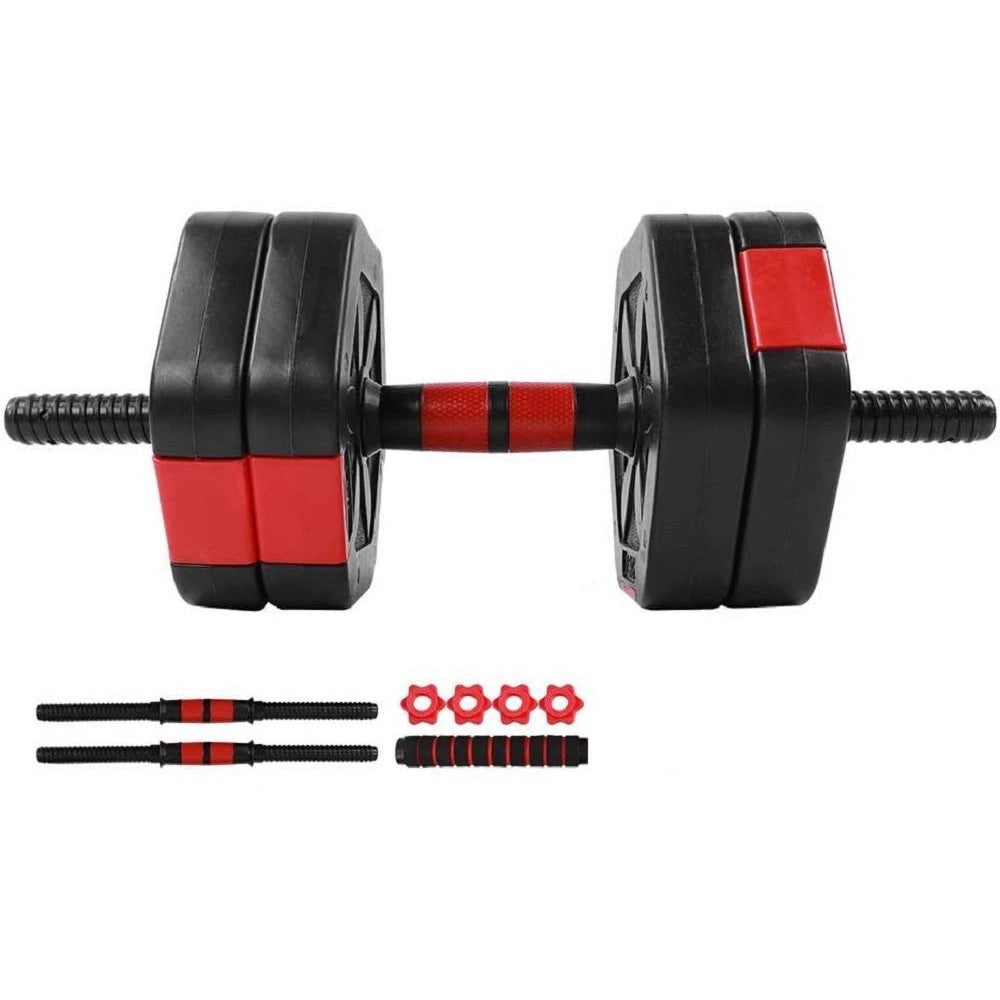 Trade Shop - Set Manubri Bilanciere Con Biella Regolabili 30kg Allenamento Corpo Palestra Casa -