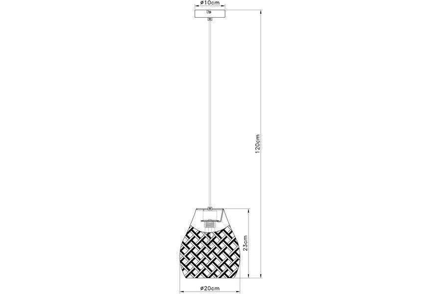 Lampada a sospensione boho bambù Ø20 E27 40W Carmina