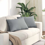 Cuscini da Divano 2 pz-Set di 2 Cuscini per Sofa Grigio chiaro 60 x 40 cm Tessuto 220300