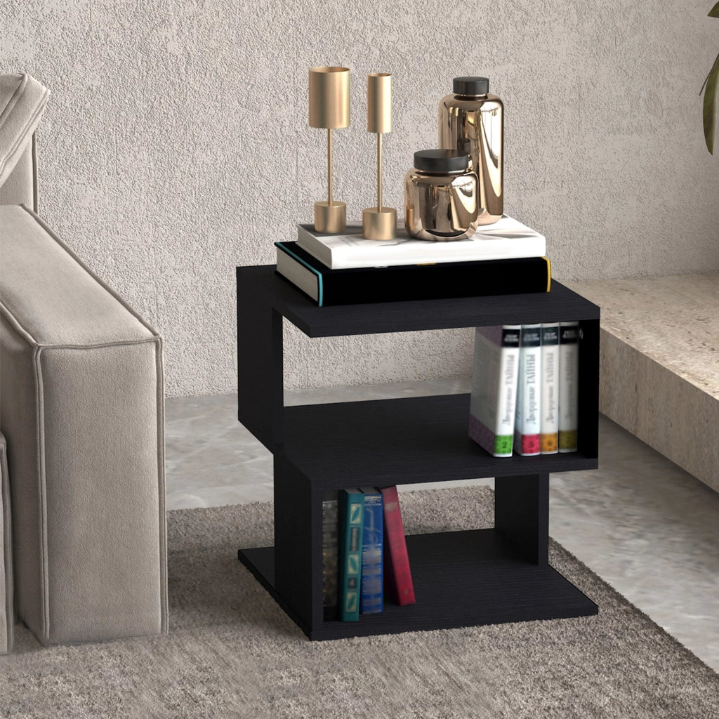 Tavolino 3 Livelli ¨C Minimal ¨C 40x40x43 cm Nero