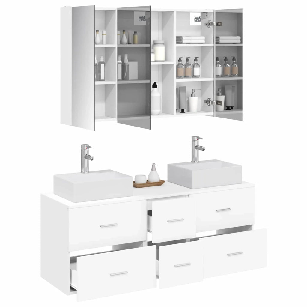 Set di mobili per il bagno 4 pz Bianco 3406823