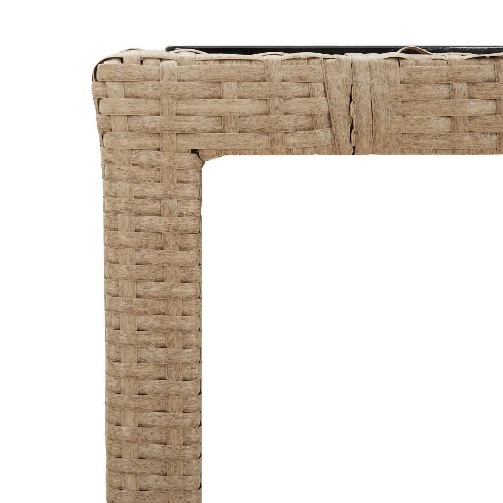 Set da Pranzo da Giardino 7 pz con Cuscini Beige in Polyrattan 3276805