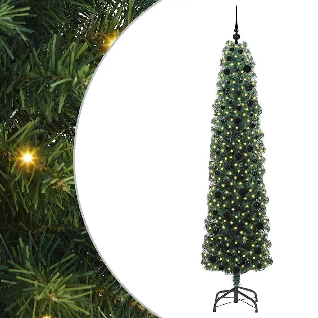 Albero di Natale artificiale con 300 LED Verde 210 cm 3394957