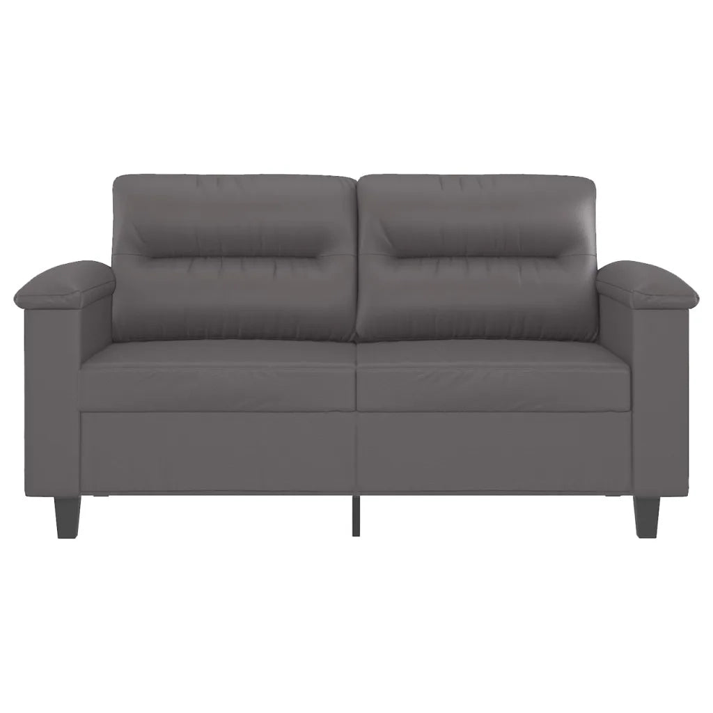 Divano a 2 Posti-Sofa 2 Posti Grigio 120 cm in Similpelle 130663