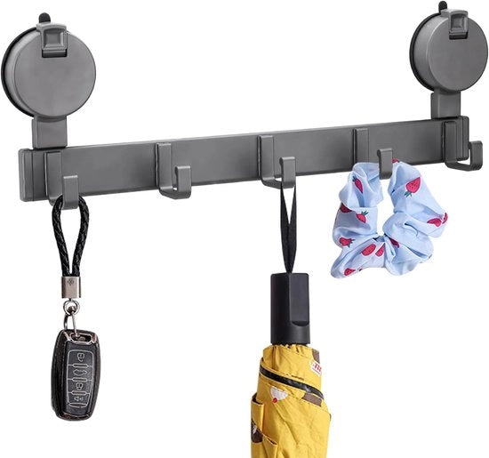 Hanger per doccia - multifunzionale - 5 pezzi - bianco - plastica