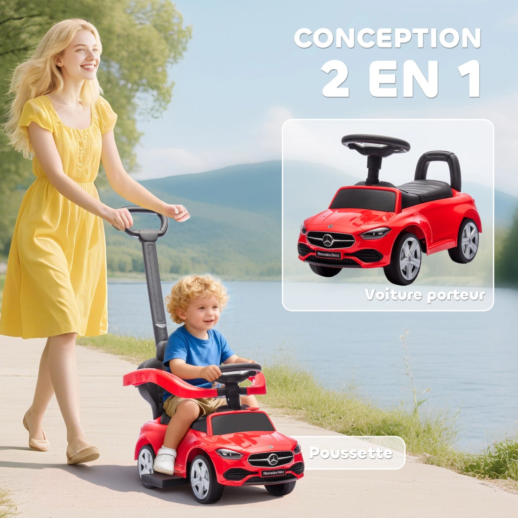 Portagiochi Mercedes-Benz per bambini ¨C Minimal ¨C 91x40x83 cm rosso