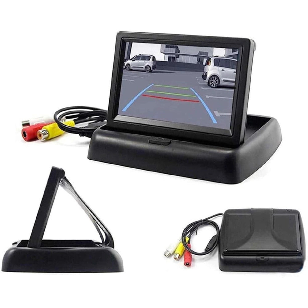 Trade Shop - Monitor Display A Colori 4.3" Pieghevole Tft Lcd Hd Per Telecamera Retromarcia -
