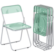Set 4 Sedie Pieghevoli ¨C Xylo ¨C Acrilico Trasparente Verde