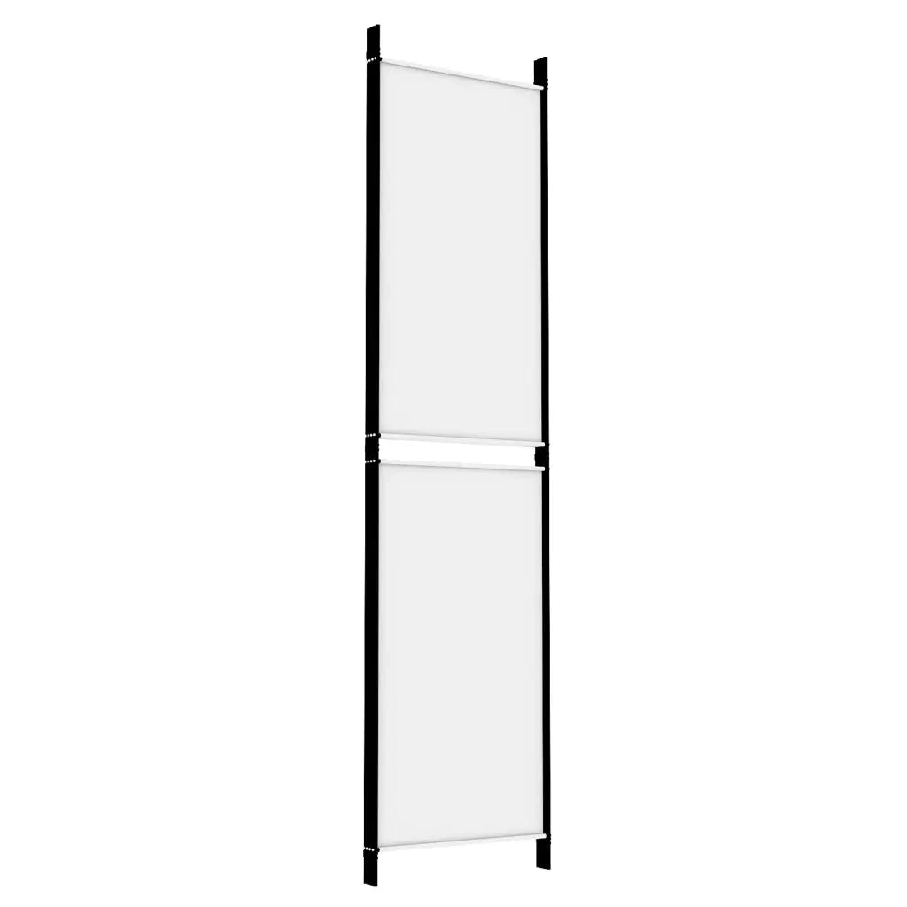 Divisorio a 4 Pannelli Bianco 200x200 cm Tessuto 350230