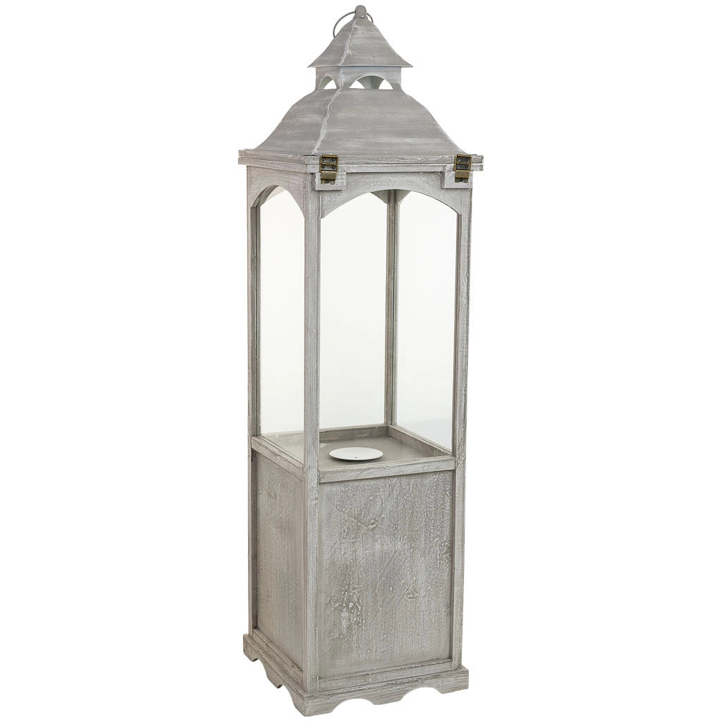 Lanterna in legno 30x30x112h cm