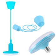 Lampada sospensione KIKI blu E27 LED 10W inclusa Polux
