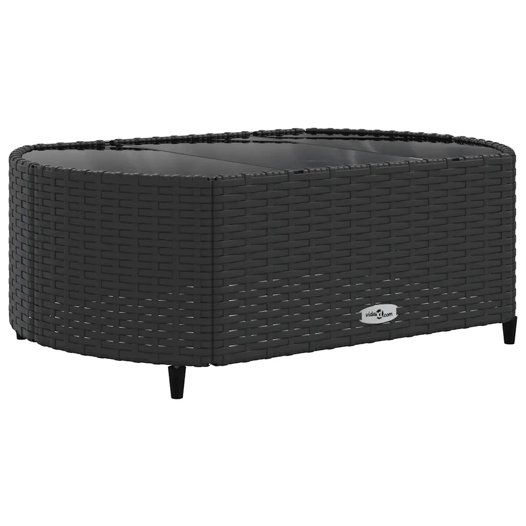 Set Divani da Giardino 10pz con Cuscini in Polyrattan Nero 3308404