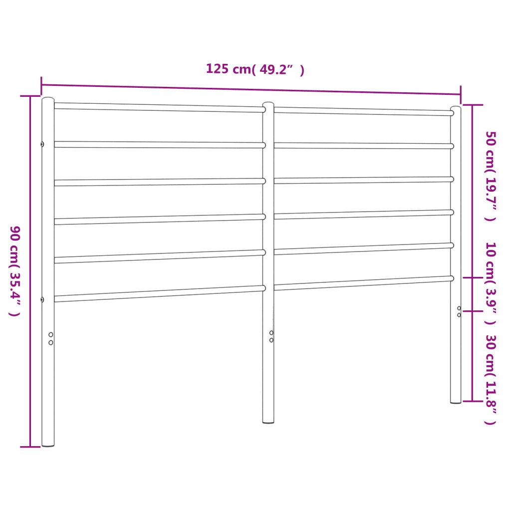 Testiera di Ricambio in Metallo Bianco 120 cm 352399