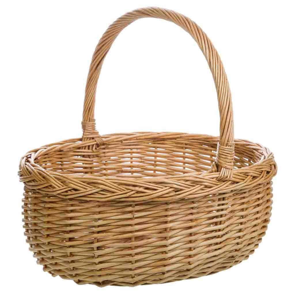 Set di 3 cestini in vimini naturale marrone