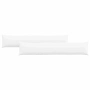 Cuscini da Divano 2 pz | Cuscini per sedie Bianco 200 x 40 cm Tessuto