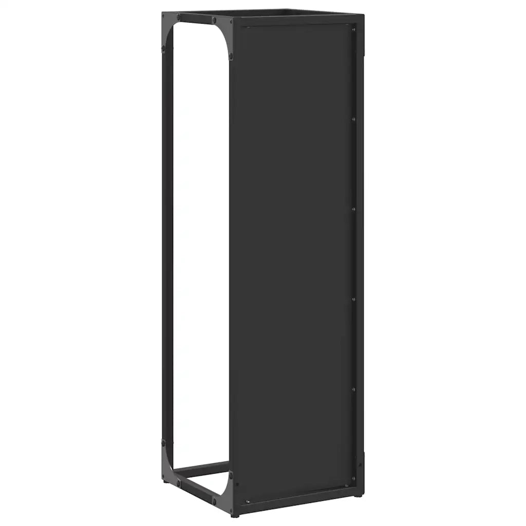 Rastrelliera per Legna da Ardere Nera 25x25x80 cm 864263