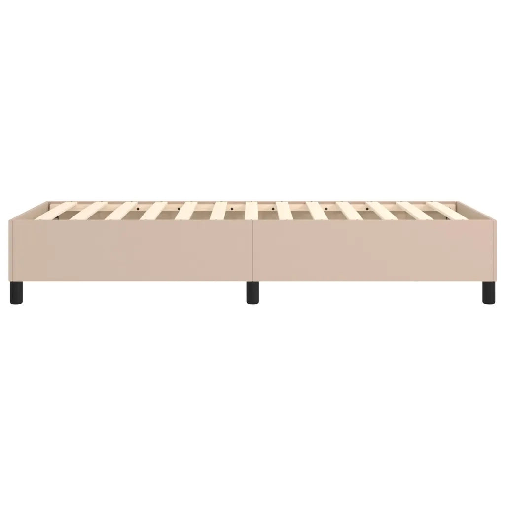 Struttura Letto a Rete a Molle Cappuccino 100x200 cm in Similpelle 3121034