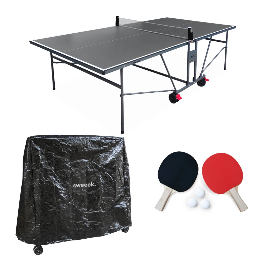 Tavolo da ping pong per interni 274cm con 2 racchette e 3 palline +