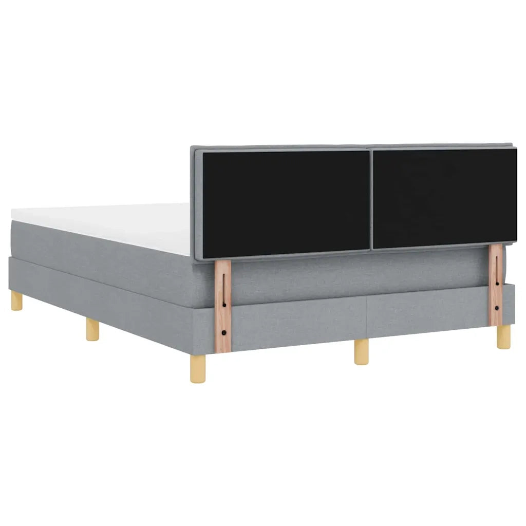Letto a molle con cuscino Grigio chiaro 140 x 190 cm Tessuto 3338916