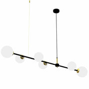 Lampadario sospeso Milagro POP MLP7846 6 luci nero oro