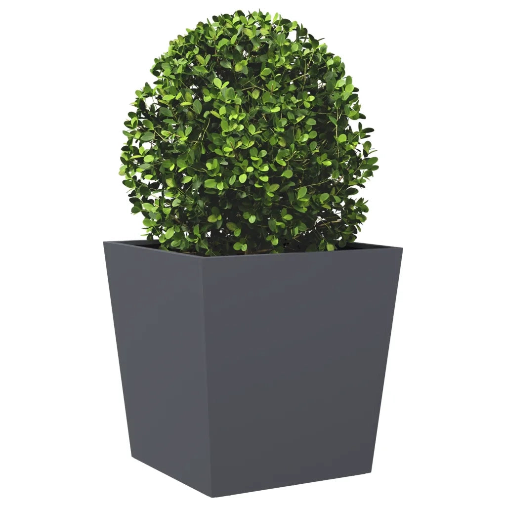Fioriera da Giardino-Vaso da giardino Antracite 50x50x50 cm in Acciaio