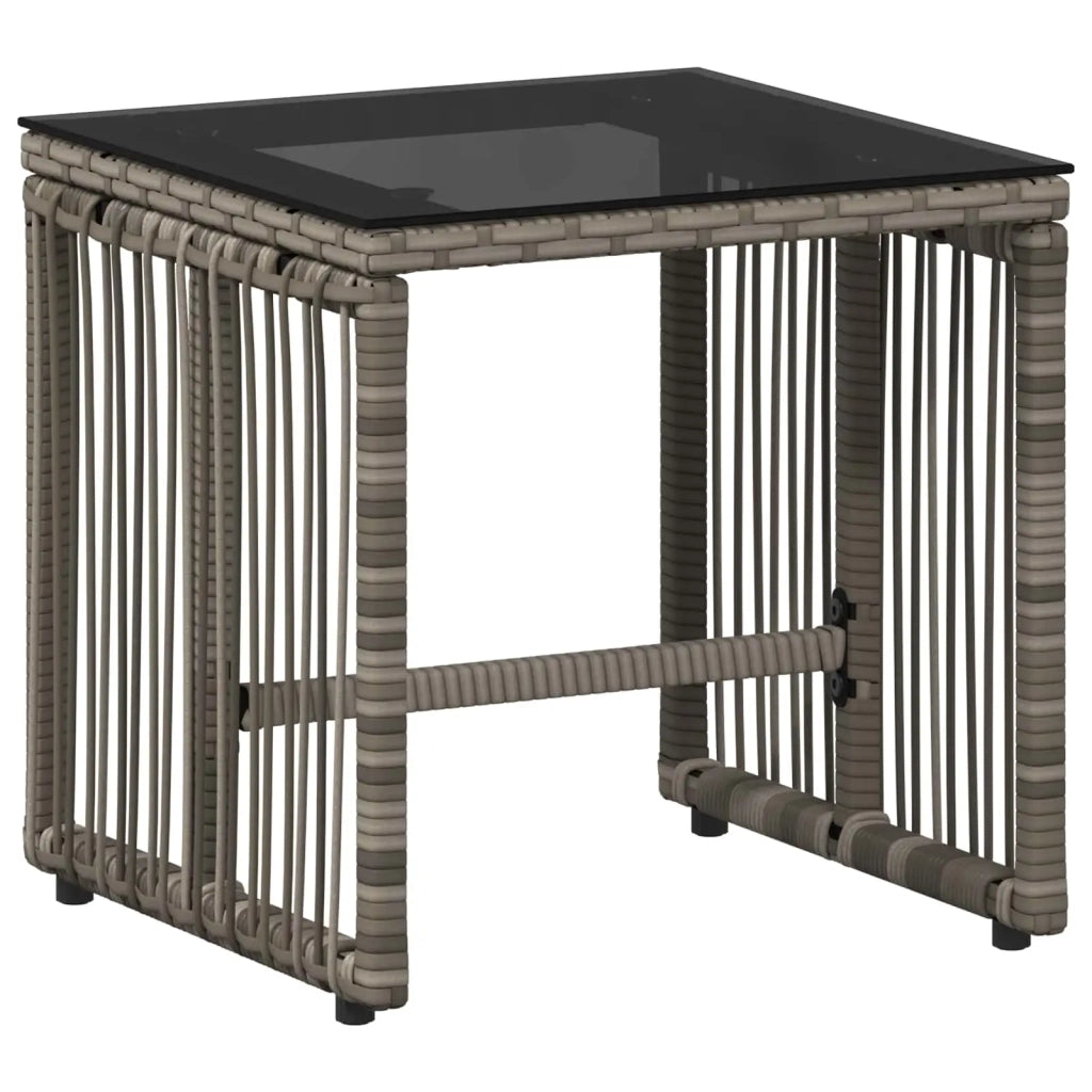Set di Mobili da Esterno 7 pcs Grigio e Blu Navy polyrattan 42025158
