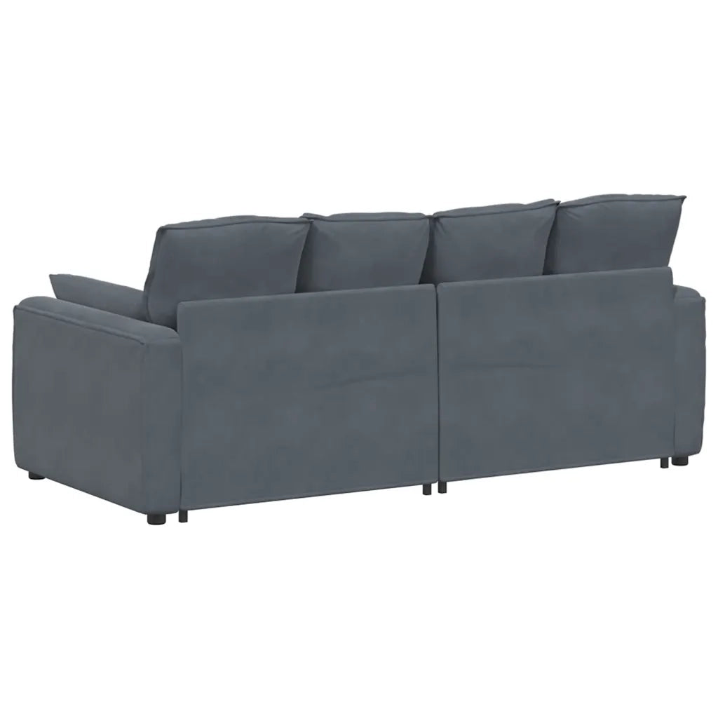 Divano Modulare con Cuscini Grigio Scuro 3321130