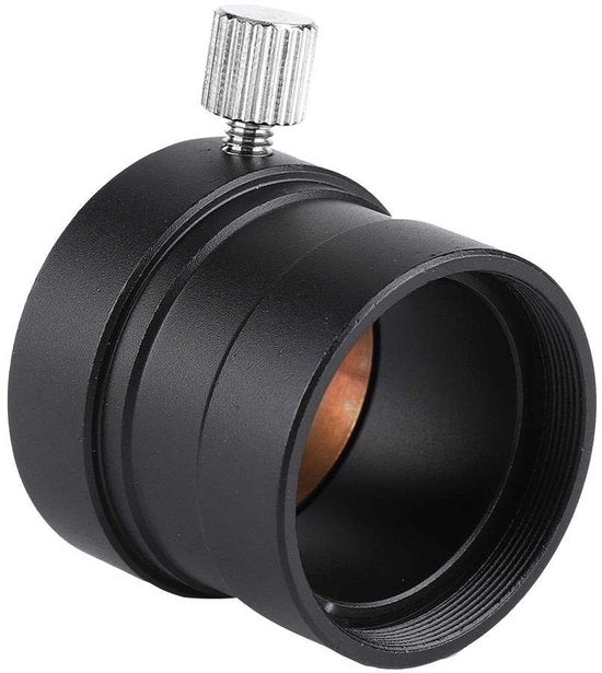 Adattatore Telescopio Oculare - 1,25 pollici a 0,965 pollici - Adatto a Diversi Telescopi - Costruzione in Metallo di Alta Qualità - Finestra in Nero - Adattatore Universale per Telescopi