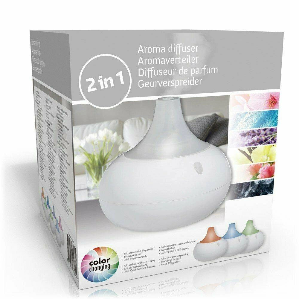 Trade Shop - Profumatore Ambiente Diffusore Umidificatore Led Rgb + 3 Profumatori Gratis -