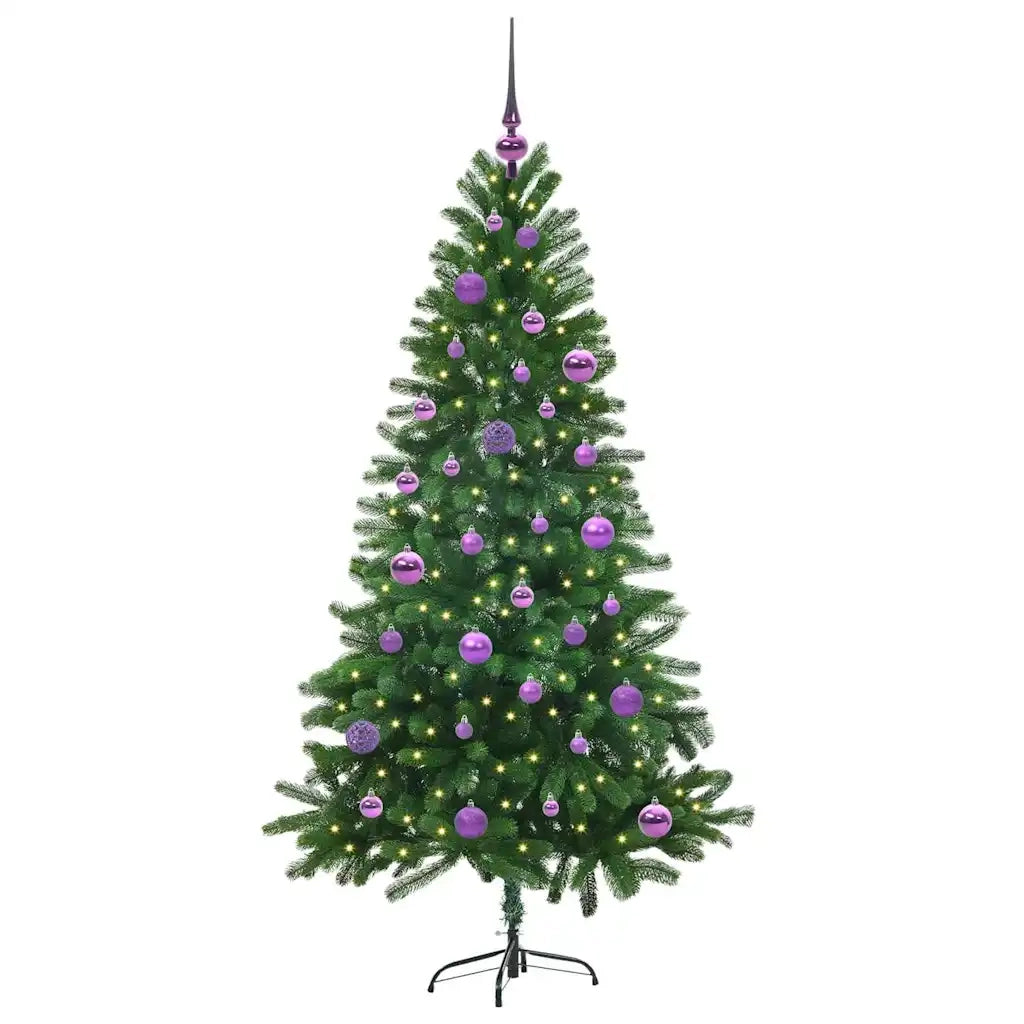 Albero di Natale con 150 LED con supporto Verde 150 cm PE 3396324