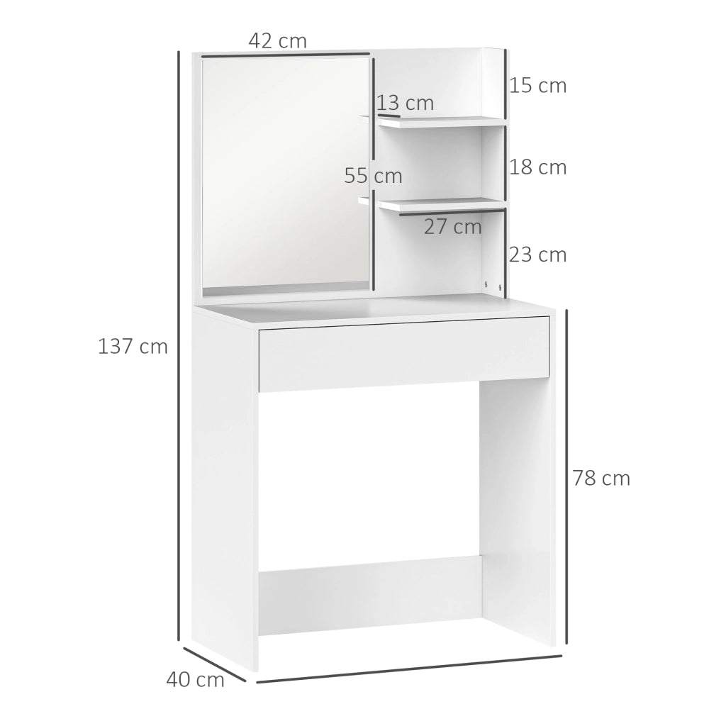 Scrivania Trucco con Specchio ¨C Minimal ¨C Bianco