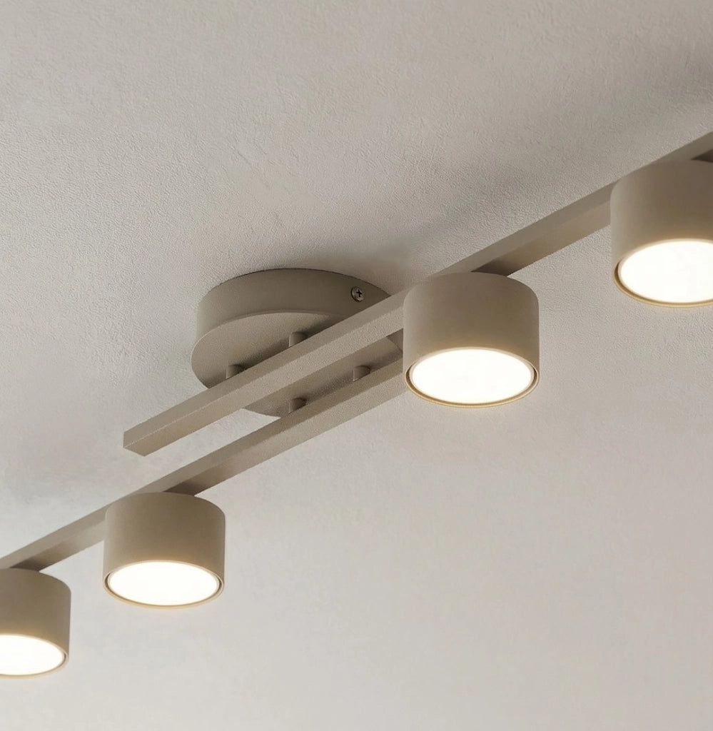 Plafoniera Fragment beige su binari 4xGX53 Emibig