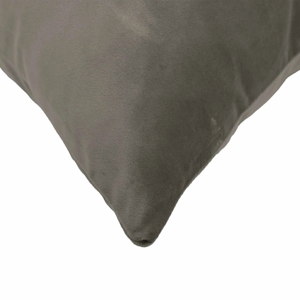 Cuscino con cuscino HEERLEN 2 pz Grigio Chiaro Velluto 924155