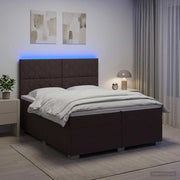 Letto box spring con materasso Marrone Scuro 200 x 200 cm 3454960