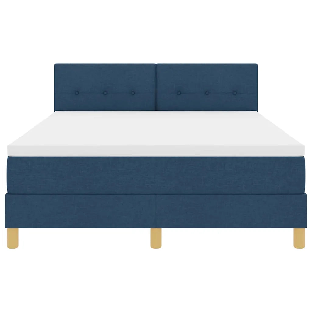 Letto a molle con cuscino con testiera Blu 160 x 200 cm Tessuto 3338936