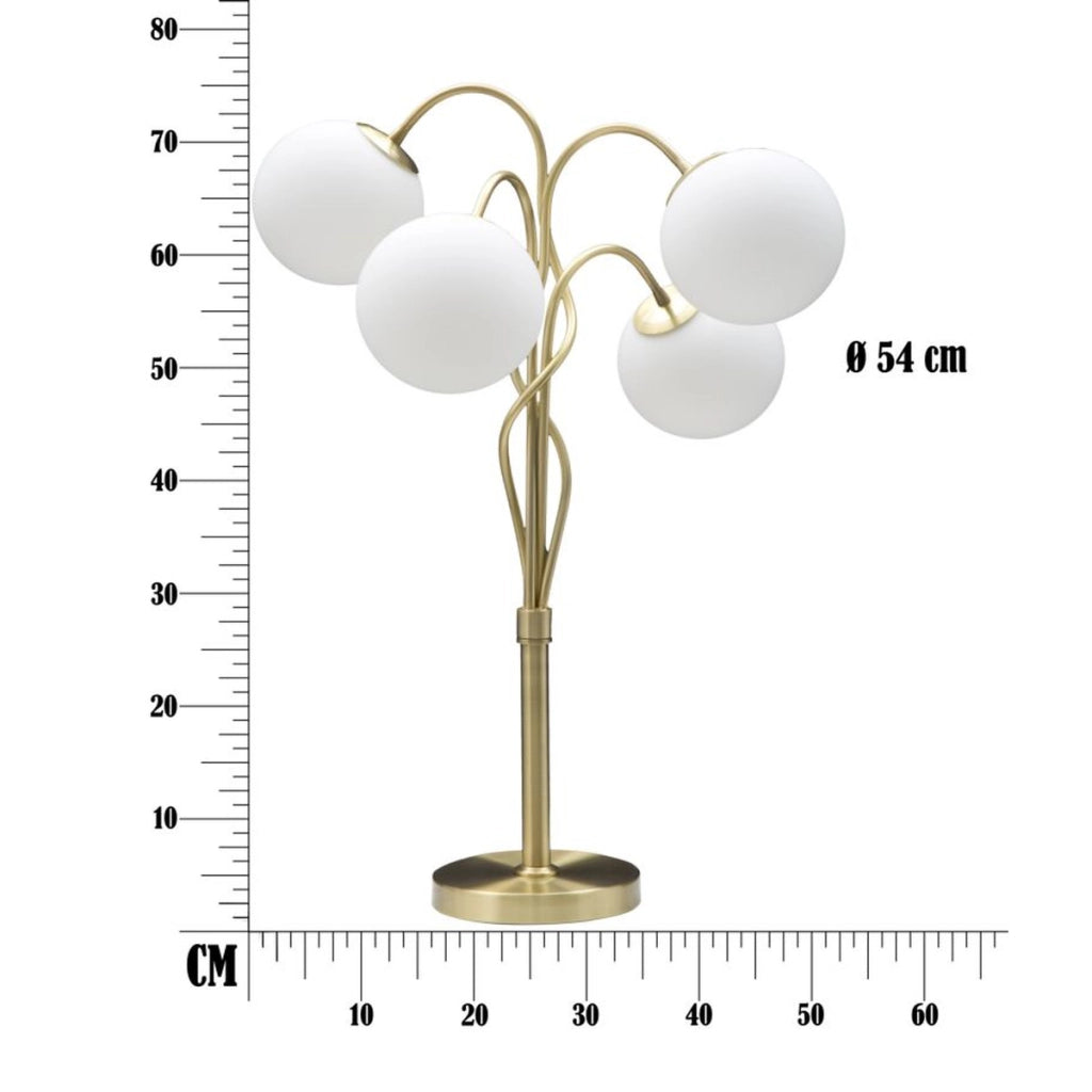 Lampada da Terra VKH207, Oro, Metallo, 53x53x74 cm