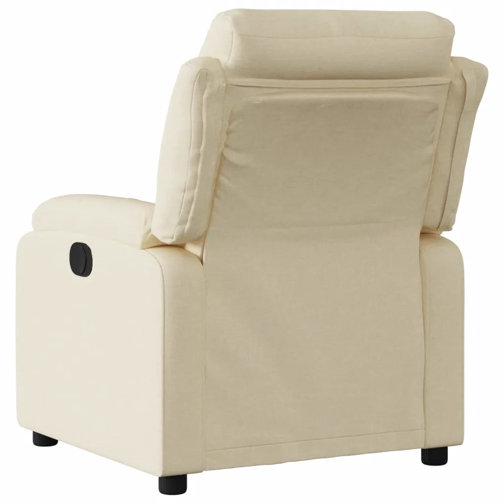 Poltrona | Sedia Relax Reclinabile in Tessuto Crema