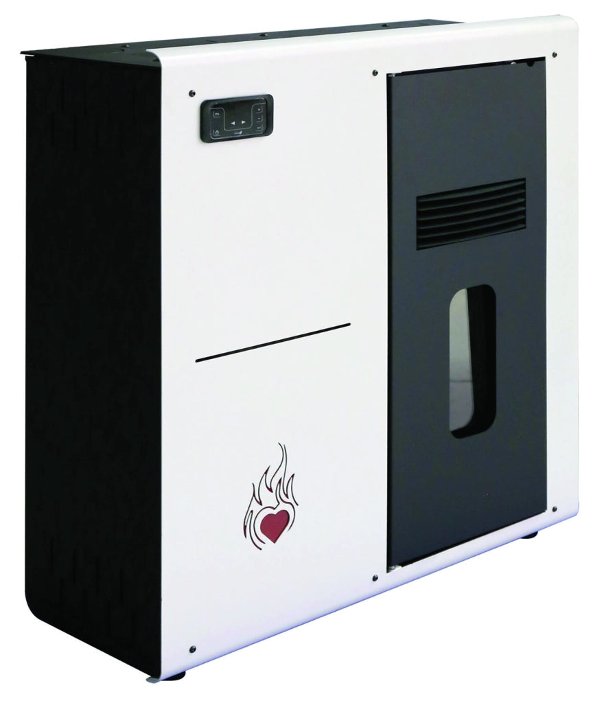 STUFA  A PELLET 7,89KW CUORE CALDO SLIM 8 BIANCA 84x30xH90 CM