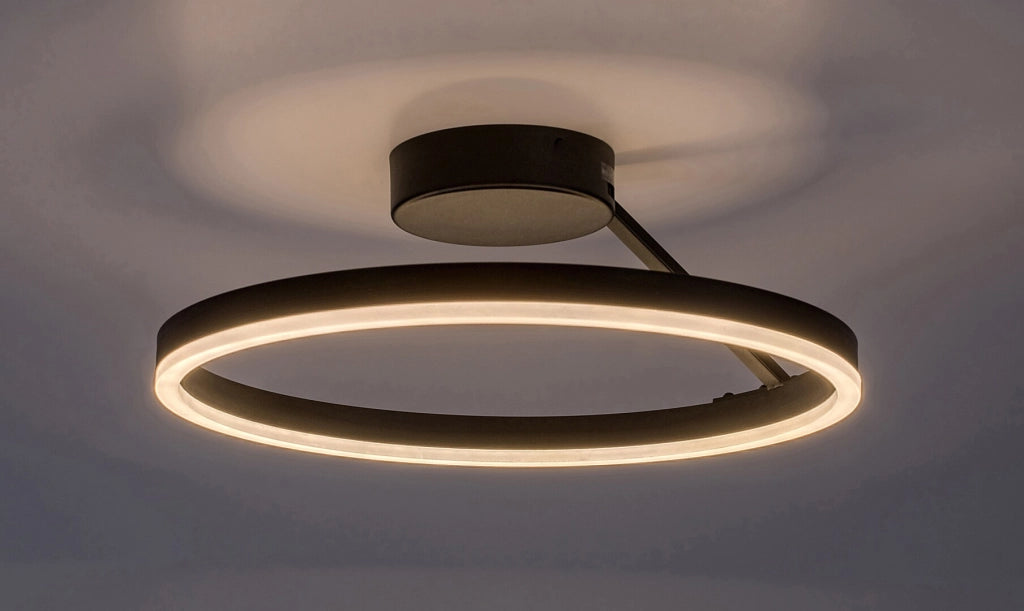 Plafoniera moderna nera ring 40cm LED 24W CCT Rabalux