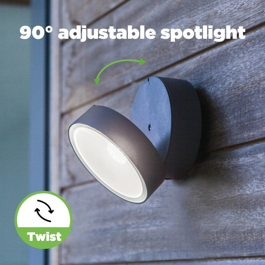 Applique esterna TRUMPET Lutec LED 8W antracite IP54