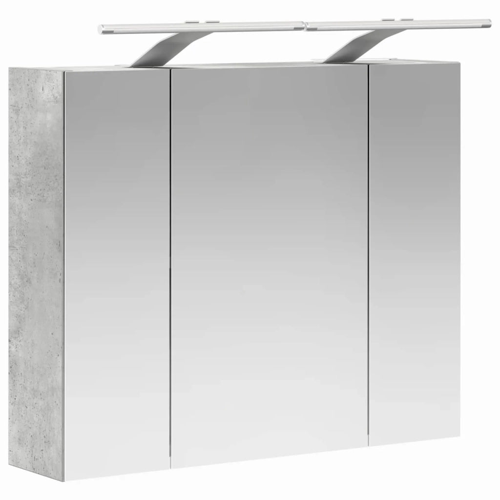 Mobiletto per specchio da bagno Grigio cemento 889082