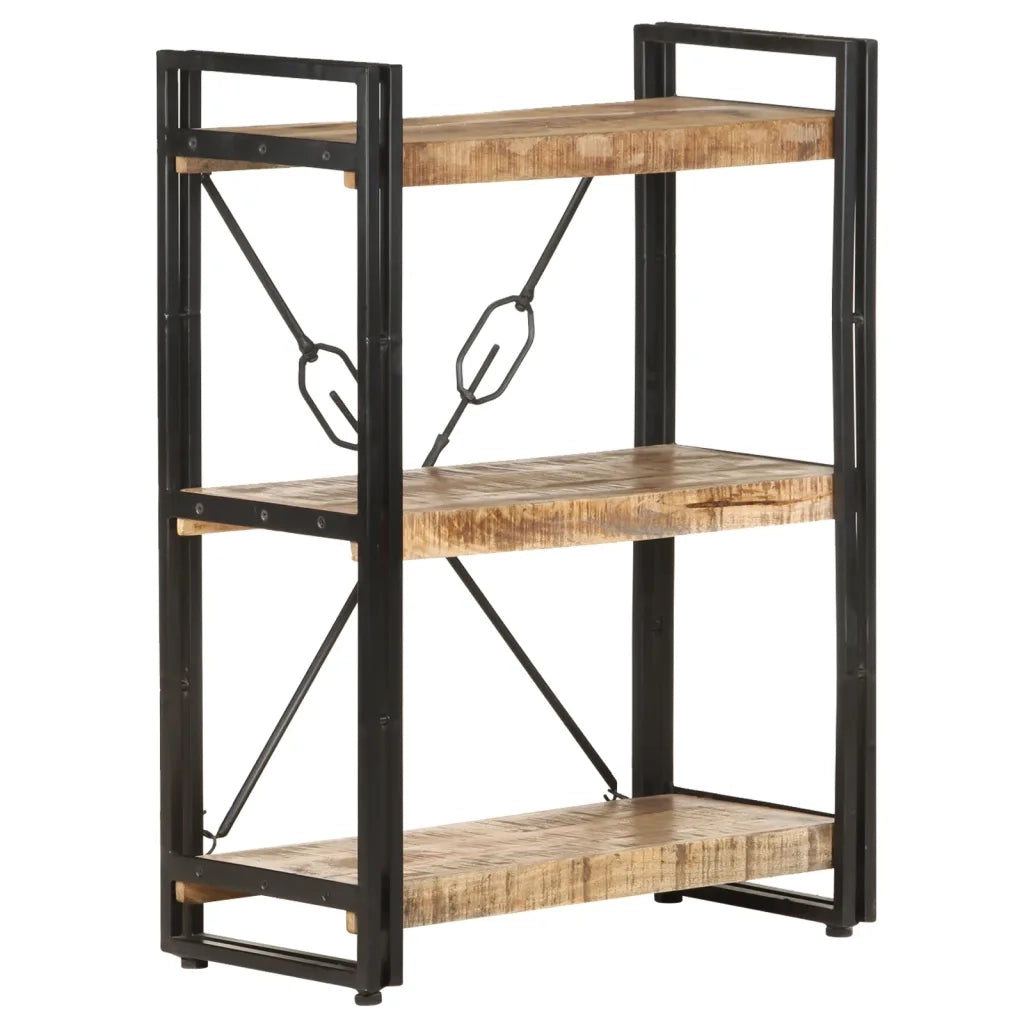 Libreria a 3 Ripiani 60x30x80 cm in Legno Massello di Mango 320618