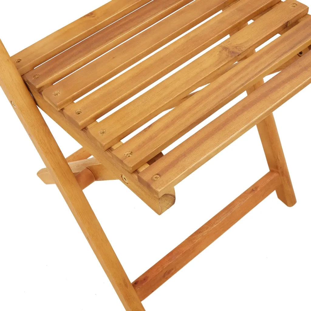 Set Pranzo da Giardino 5pz | Set Salotto da Giardino Crema in Tessuto e Legno Massello