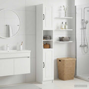 Armadio da Bagno con Ripiano Aperto UTRECHT Bianco Lucido 897699