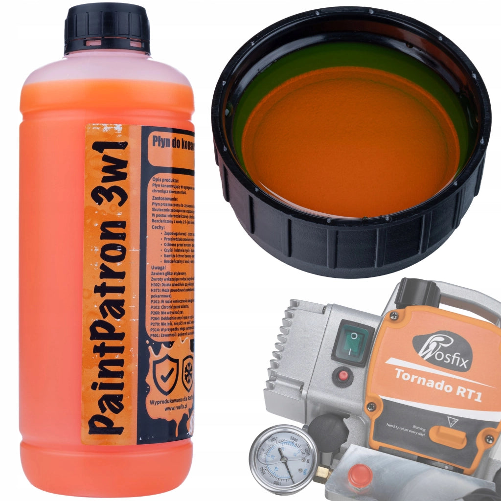 Pulisci e Conserva per Spruzzatore Airless Verniciatore Rosfix PaintPatron 3in1 1L + Set Filtro Vernice Nero –