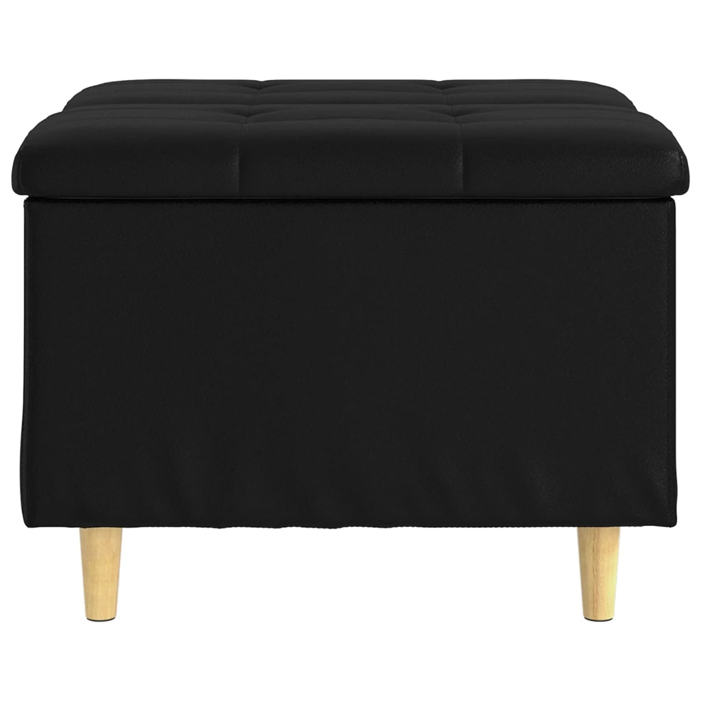 Pouf contenitore Nero 60 x 60 x 45 cm Pelle sintetica 876831