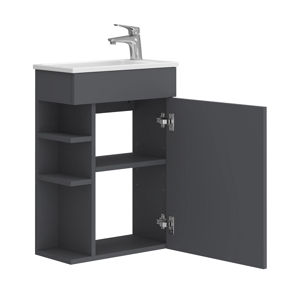 Vicco Set mobili bagno Antracite 2 parti, con lavabo