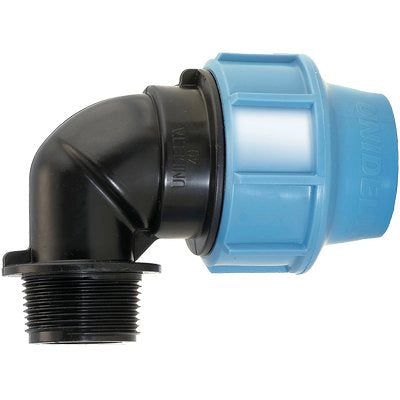 GOMITO A COMPRESSIONE FIL MASCHIO PN16 UNIDELTA - MM 25X3/4M- 5 pezzi