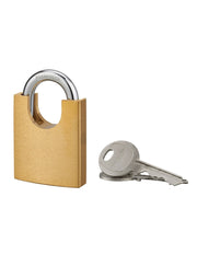 Lucchetto SHOULDER 50 mm in ottone massiccio, arco protetto alto, 2 chiavi – THIRARD